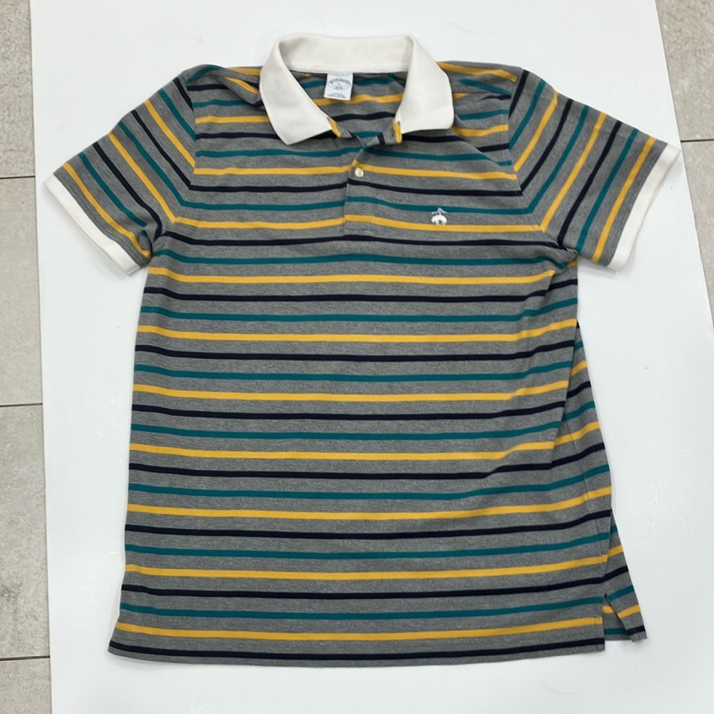 Brooks Brothers Green and Yellow Polo Shirt